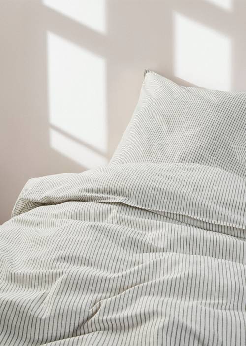 Beddengoedset model Classic Fine Stripe Anthrazit - Product afbeelding 2