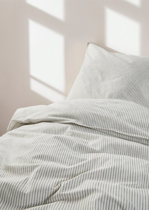 Bettwäsche-Set Model Classic Fine Stripe — Anthracite