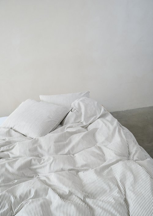 Bettwäsche-Set Model Classic Fine Stripe — Anthracite
