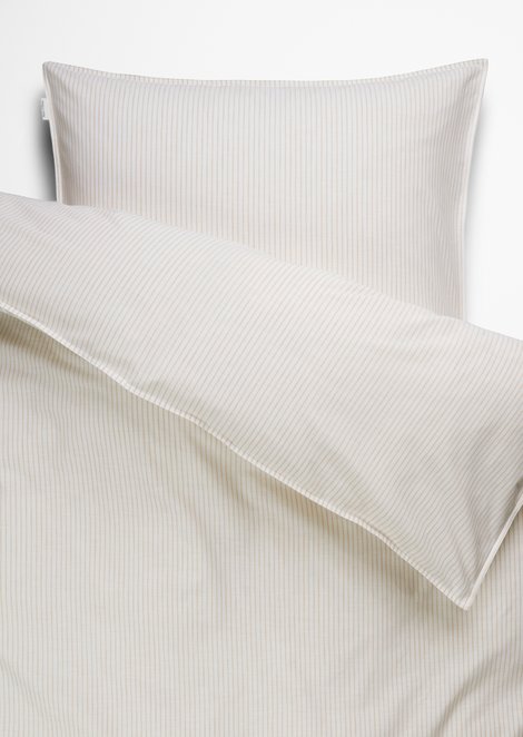 Marc O'Polo Bettwäsche-Set Model Classic Fine Stripe, Unisex, beige, 200x200-+-2/80x80, 100% Organic Cotton