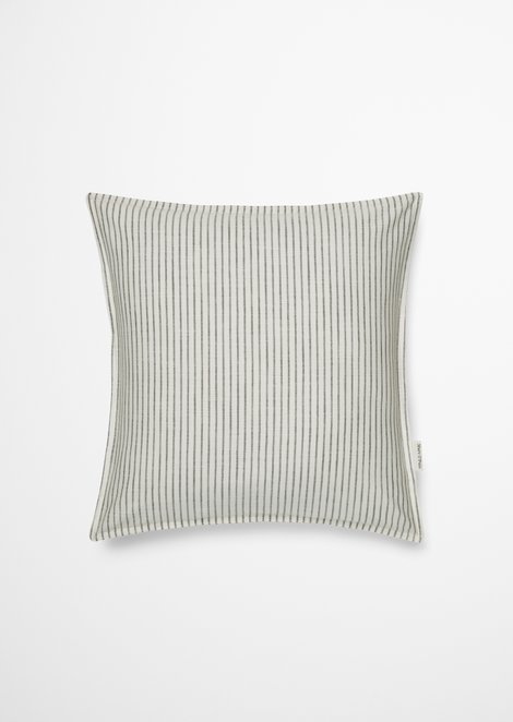 Marc O'Polo Kussenhoes model Classic Fine Stripe, Unisex, grijs, 40x40, 100% Biologisch katoen