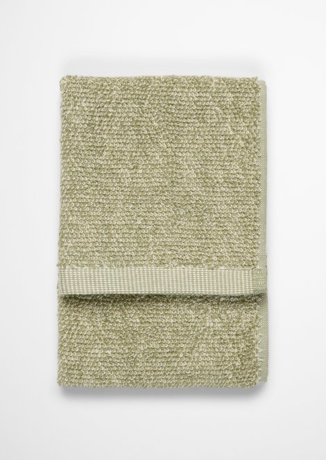 Marc O'Polo Gästehandtuch Model Timeless Melange, Unisex, grün, 30x50, 100% Bio-Baumwolle