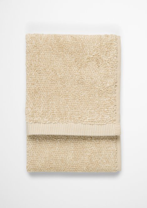 Marc O'Polo Gästehandtuch Model Timeless Melange, Unisex, beige, 30x50, 100% Bio-Baumwolle