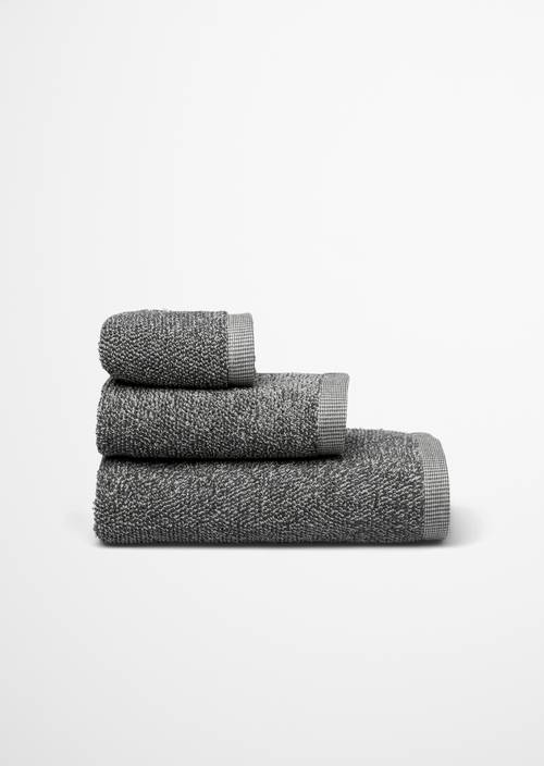 Model washandje Tijdloos gemêleerd Anthrazit - Product afbeelding 2