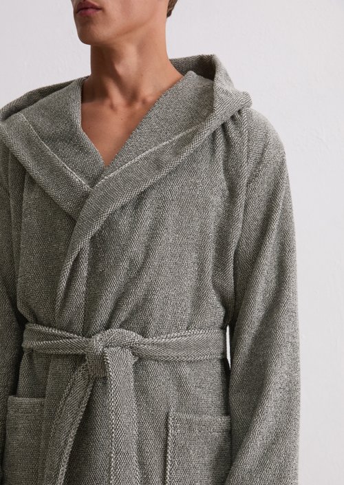 Men's bathrobe model Timeless Melange — Anthracite