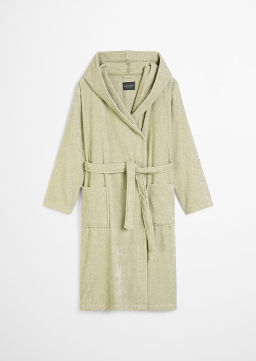 Men's bathrobe model Timeless Melange — Moss Green