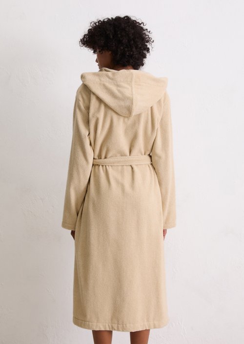 Ladies' bathrobe model Timeless Melange — Dark Sand