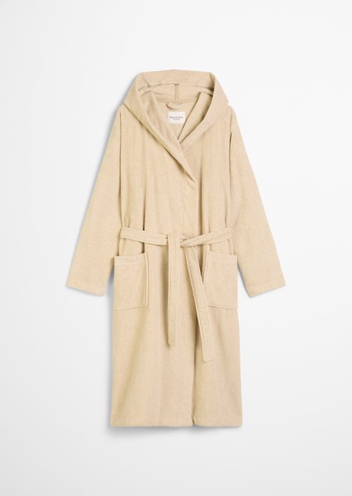 Ladies' bathrobe model Timeless Melange — Dark Sand