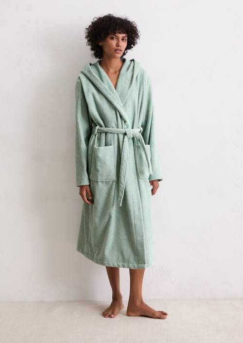 Damen-Bademantel Model Timeless Melange Aquamarine - Produkt Bild 1