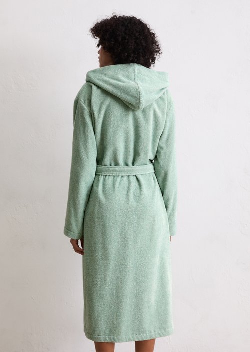Ladies' bathrobe model Timeless Melange — Aquamarine