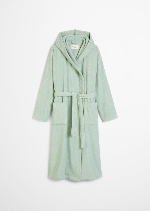 Ladies' bathrobe model Timeless Melange — Aquamarine