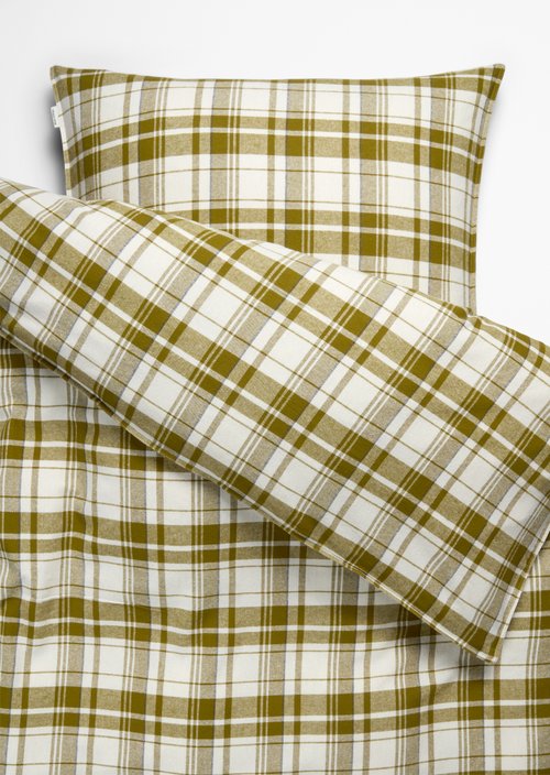Bed linen set model check — Moss Green