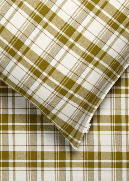 Bed linen set model check — Moss Green