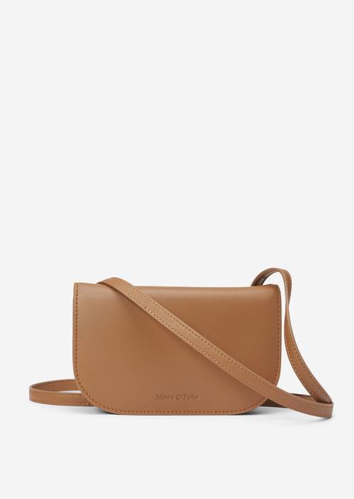 Cross-body pouch made of soft lamb leather brown Pouches