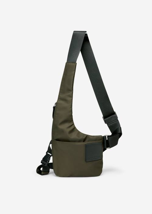 Crossbody kabelka olive green v předním pohledu