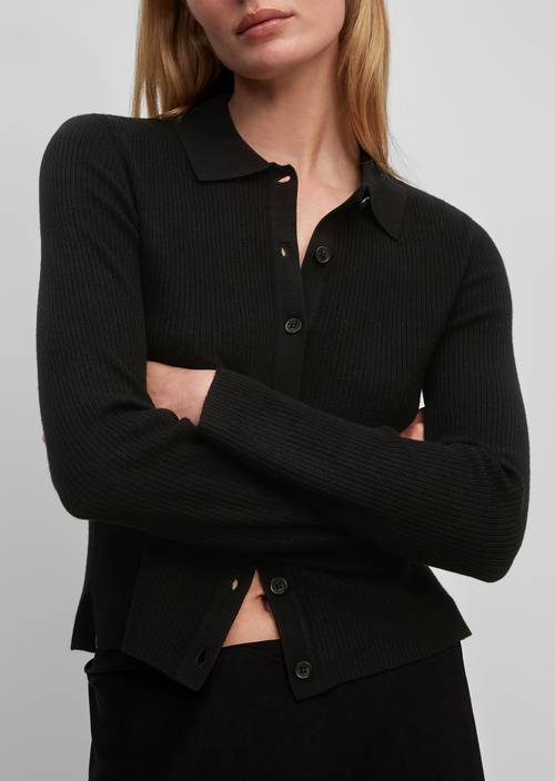 Feinstrick-Cardigan black - Produkt Bild 2