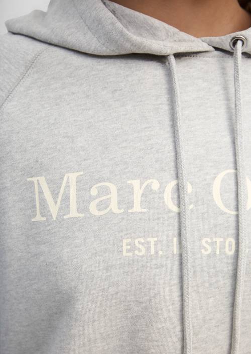 Hooded sweatshirt stony grey melange - Product image 2