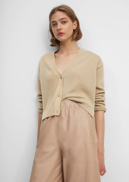 V-neck cardigan blushed camel - Product image 1