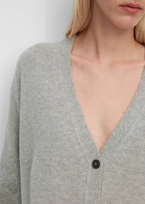 V-neck cardigan foggy melange - Product image 2