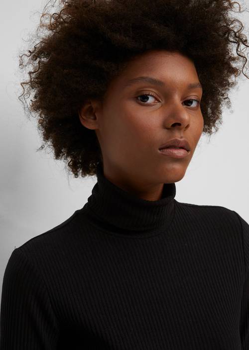 Rollkragen-Longsleeve black - Produkt Bild 2