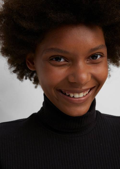 Rollkragen-Longsleeve black - Produkt Bild 1