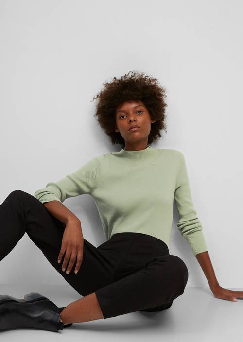Pulovr s rolákovým límcem washed spearmint - Obrázek produktu 1