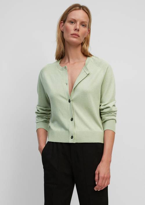 Fine knit cardigan washed spearmint - Product image 1