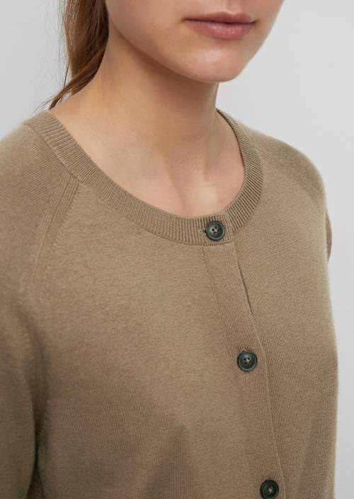 Fine knit cardigan nutshell brown - Product image 2