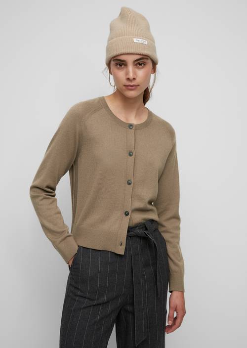 Fine knit cardigan nutshell brown - Product image 1