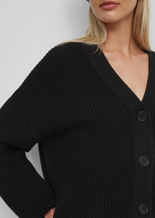 V-Neck-Cardigan black - Imagen del producto 2