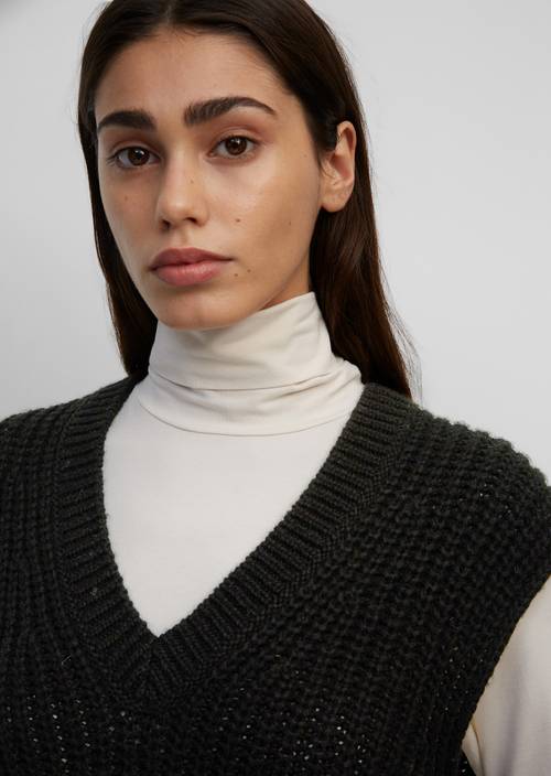 Mouwloze trui met V-hals black - Product afbeelding 2