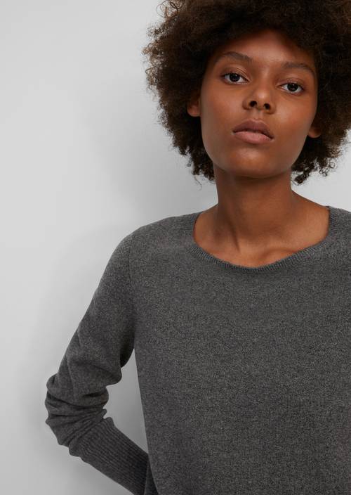 Round neck jumper deep stone melange - Product image 2