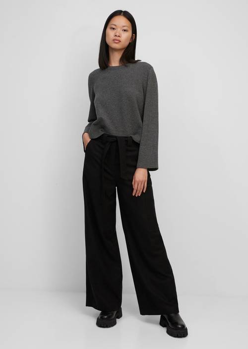 Pull-over à encolure ronde deep stone melange - Image du produit 1