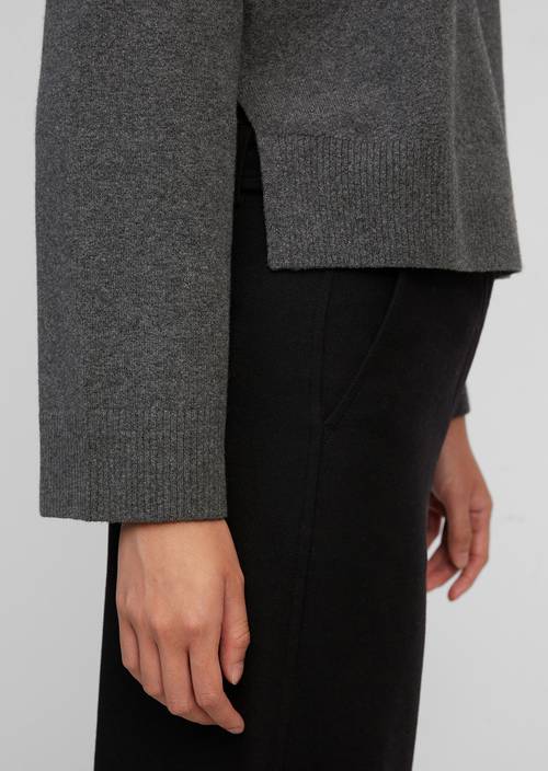 Pull-over à encolure ronde deep stone melange - Image du produit 2