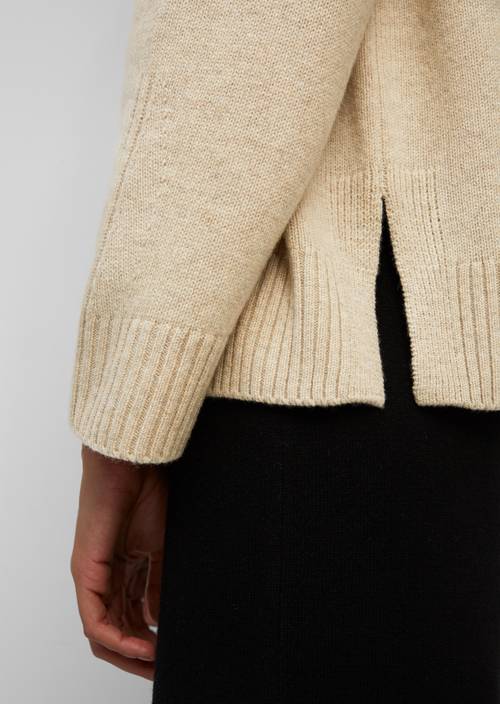 Rollkragen-Strickpullover aus softem Kaschmirwolle-Schurwolle-Mix