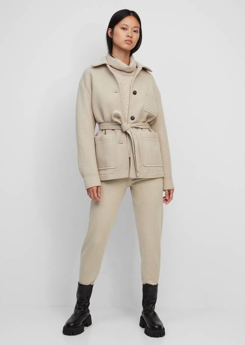 Jacke mit Gürtel winter wheat melange - Produkt Bild 1