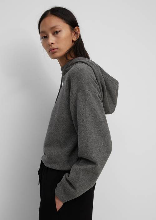 Hoodie-Strickpullover deep stone melange - Produkt Bild 1