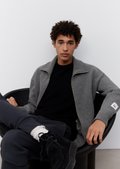 Zip-up cardigan made of pure new wool - gray | Cardigans | MARC O'POLO
