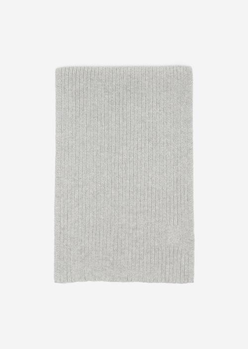 Strick-Schal light grey melange in Frontalansicht