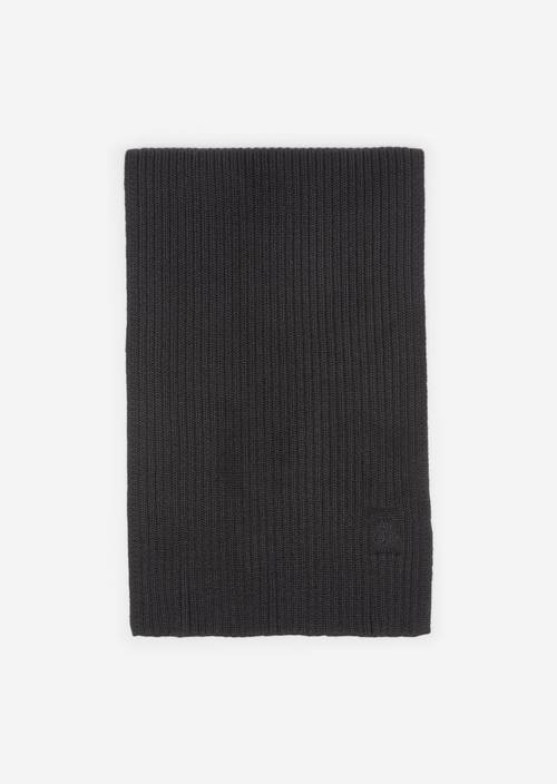 Strick-Schal black in Frontalansicht