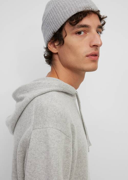 Knit hoodie nordic grey melange - Product image 2