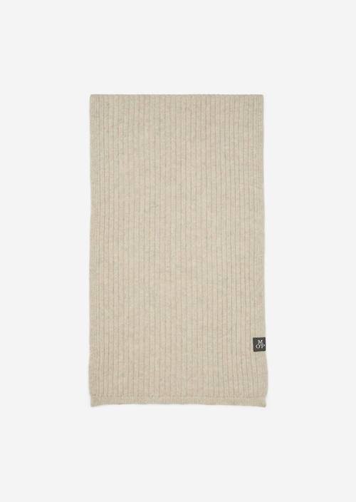 Pletená šála linen white v předním pohledu