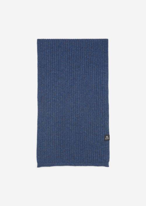 Pletená šála tweed blue v předním pohledu