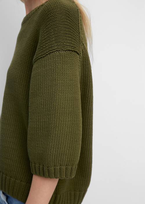 Kurzarm-Strickpullover burnished logs in Detailansicht