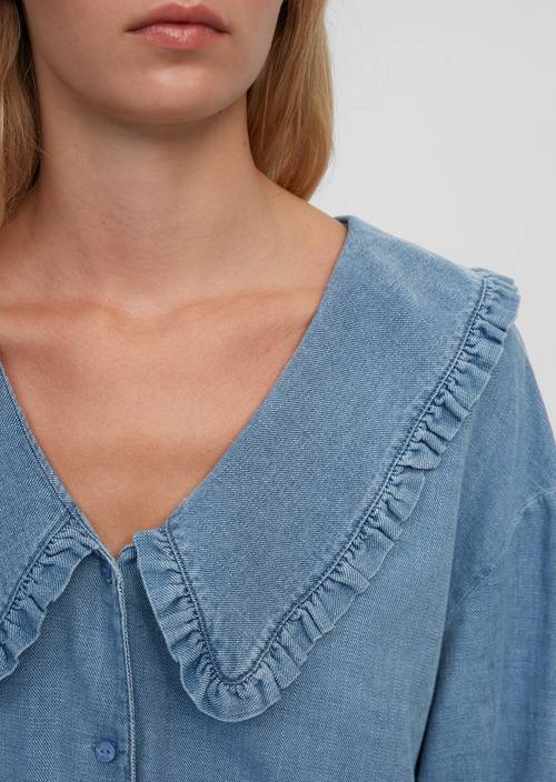 Statement-Bluse multi/mid blue salt 'n pepper in Detailansicht