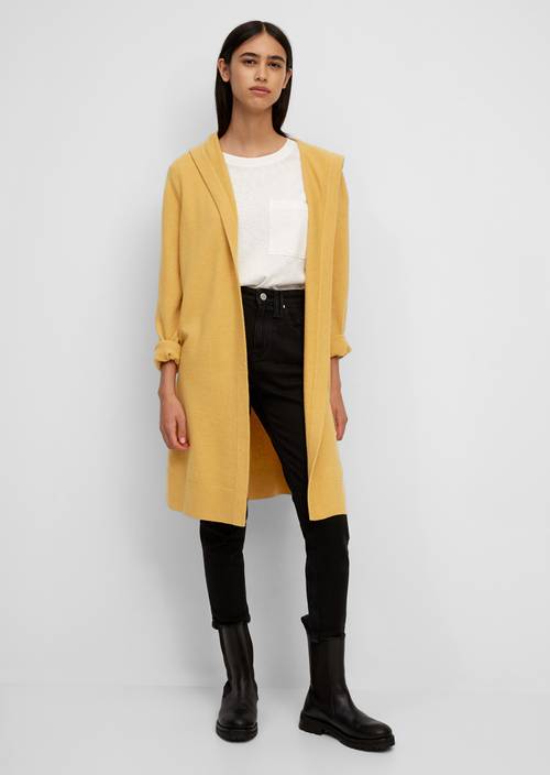 Cardigan im softem Wolle-Alpaka-Mix gelb Damen MARC O'POLO