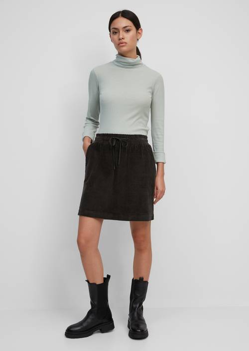 Cord-Rock black in Frontalansicht