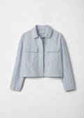 Short jacket made of an organic cotton and linen blend