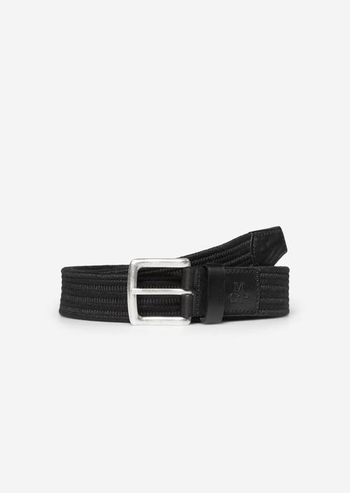 Fabric belt black in front view
