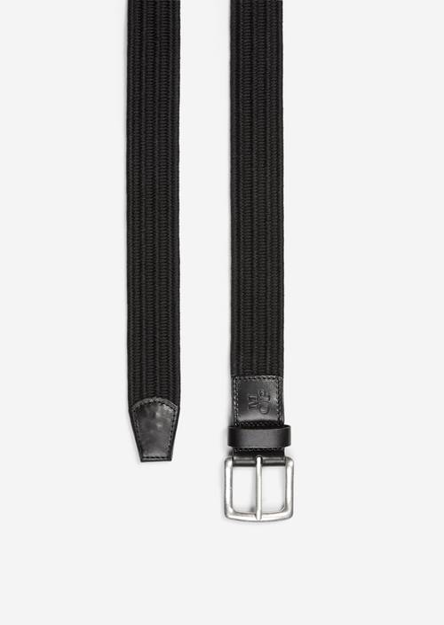 Fabric belt black in detail view